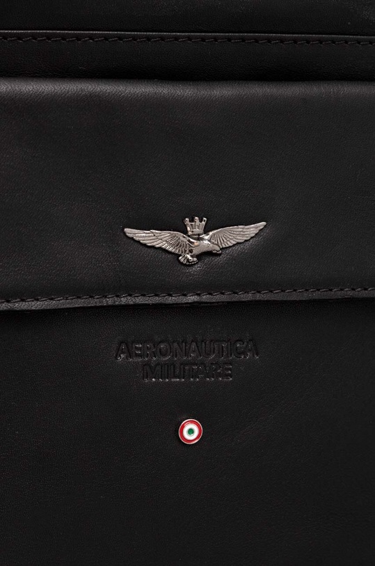 Αξεσουάρ Δερμάτινο σακίδιο Aeronautica Militare AM305 μαύρο