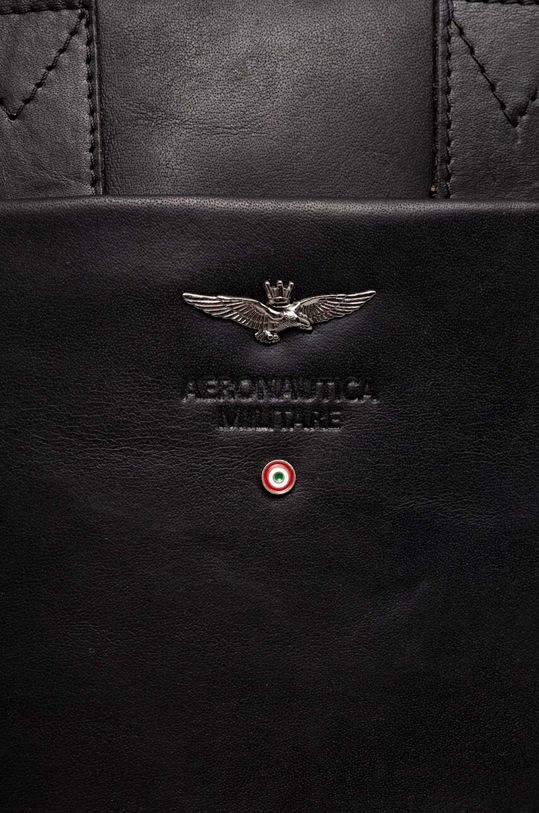 Akcesoria Aeronautica Militare plecak skórzany AM352 czarny