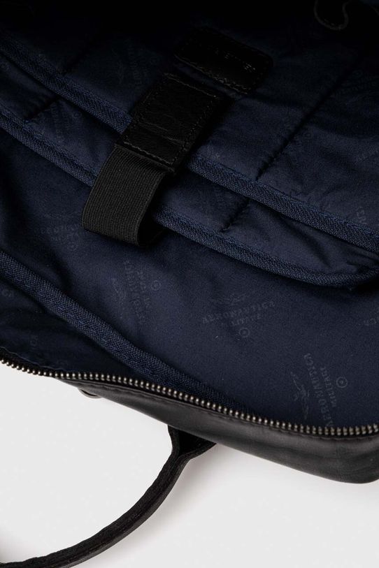 Aeronautica Militare ghiozdan de piele AM352 negru