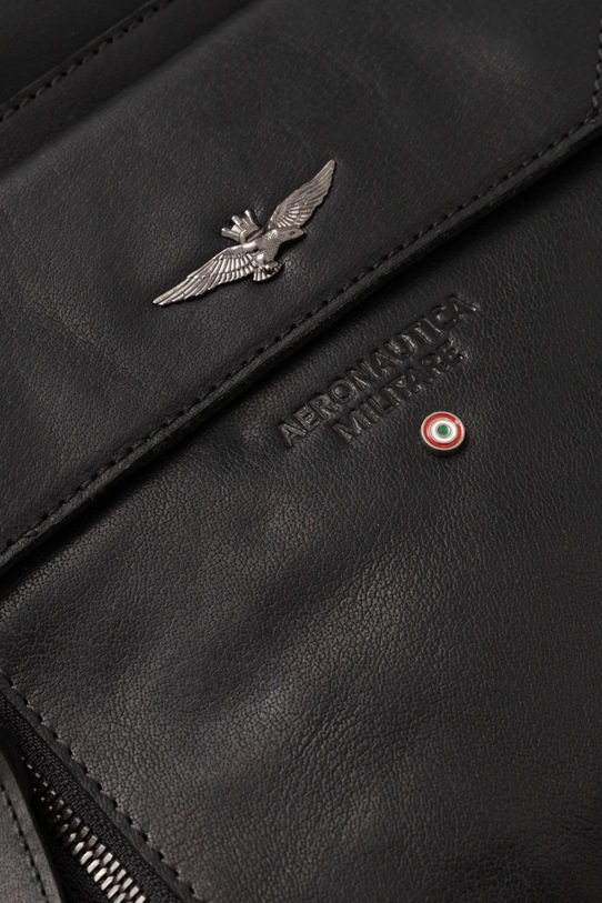 Doplnky Kožený ruksak Aeronautica Militare AM355 čierna