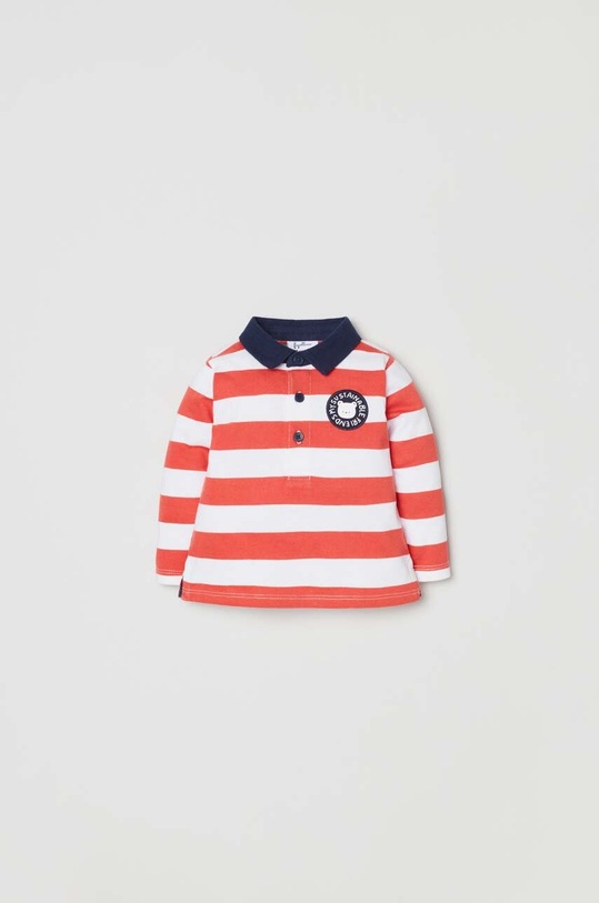 OVS longsleeve bawełniany niemowlęcy wzorzyste pomarańczowy 1711879.Newborn