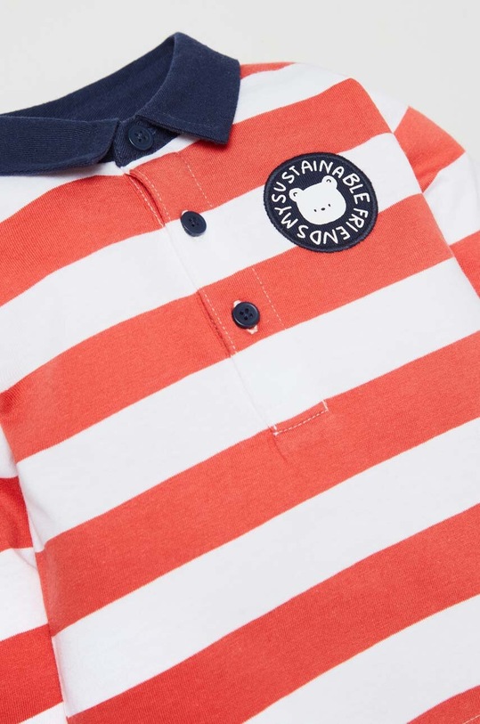 Chłopiec OVS longsleeve bawełniany niemowlęcy 1711879.Newborn pomarańczowy