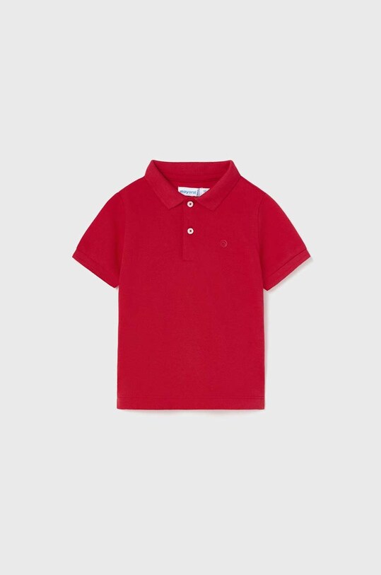 Mayoral polo bawełniane niemowlęce bawełna czerwony 102.3K.BABY
