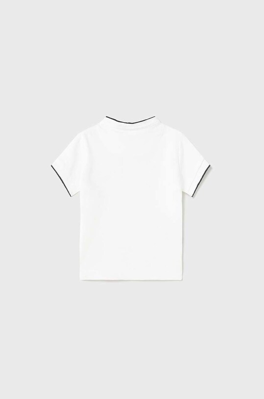 Mayoral polo bawełniane niemowlęce 1101.3B.BABY.B.PPYX biały SS23