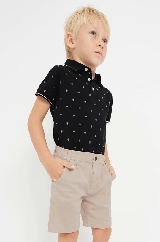 Mayoral polo dziecięce wzorzyste czarny 3150.5D.MINI