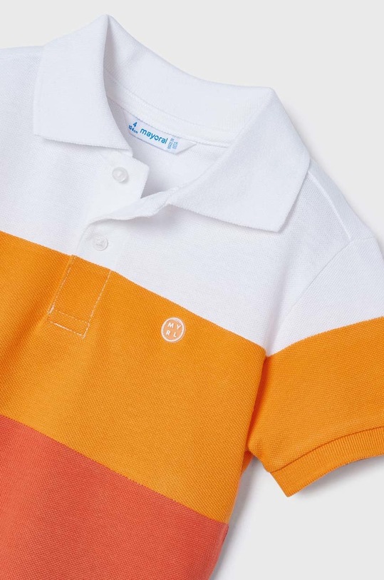 Chłopiec Mayoral polo bawełniane dziecięce 3151.5D.MINI pomarańczowy