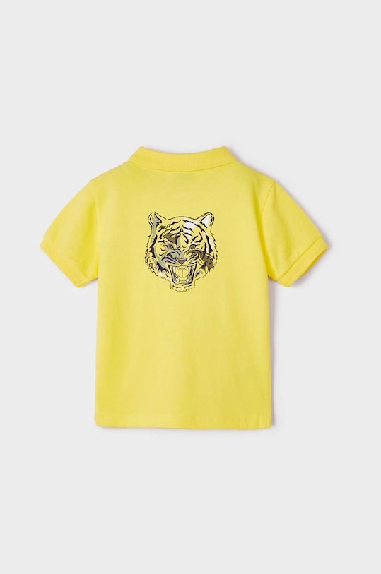 Детска памучна тениска с яка Mayoral 3154.5E.MINI жълт