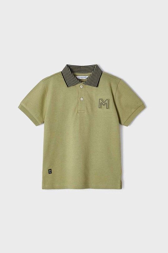 Mayoral polo dziecięce z elastanem zielony 3155.5G.MINI