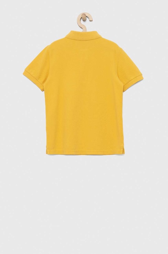 Pamučna polo majica United Colors of Benetton 3089C300Q.G.SEASONAL zlatna AW24