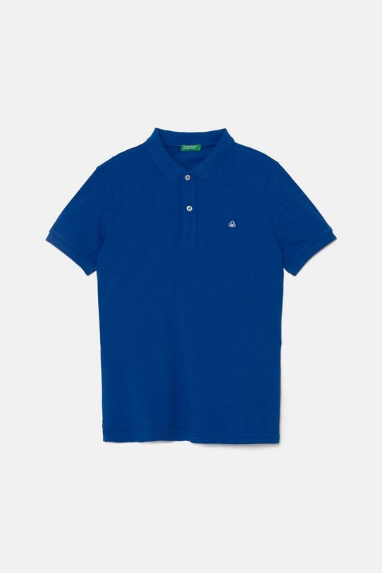 United Colors of Benetton tricouri polo din bumbac pentru copii fixat albastru 3089C300Q.G.SEASONAL