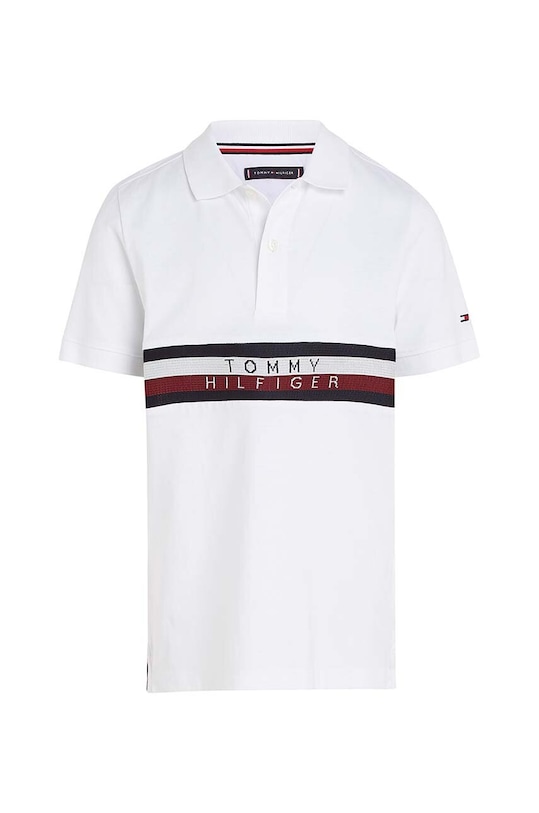 Tommy Hilfiger polo bawełniane dziecięce KB0KB08157.PPYX biały SS23