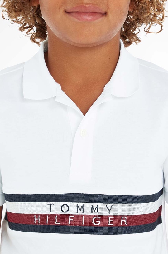 Tommy Hilfiger polo bawełniane dziecięce KB0KB08157.PPYX biały