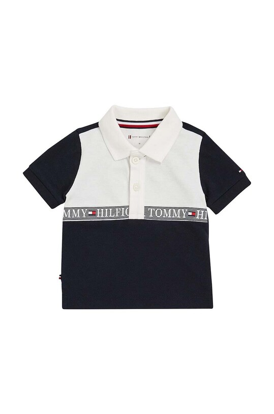 Πόλο για βρέφη Tommy Hilfiger με μοτίβο μαύρο KN0KN01611.PPYX