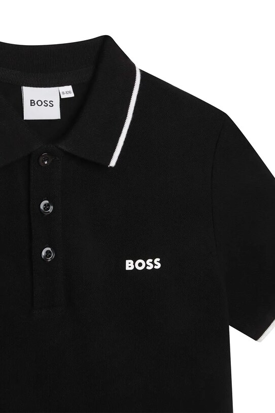 Băieți BOSS tricouri polo din bumbac pentru copii J25P26.102.108 negru