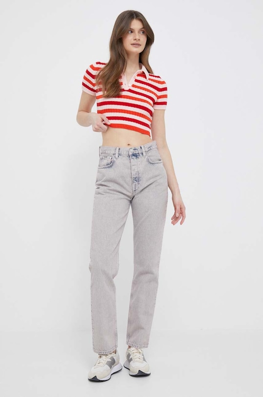 United Colors of Benetton sweter bawełniany 1298E300H.1G9 różowy SS23