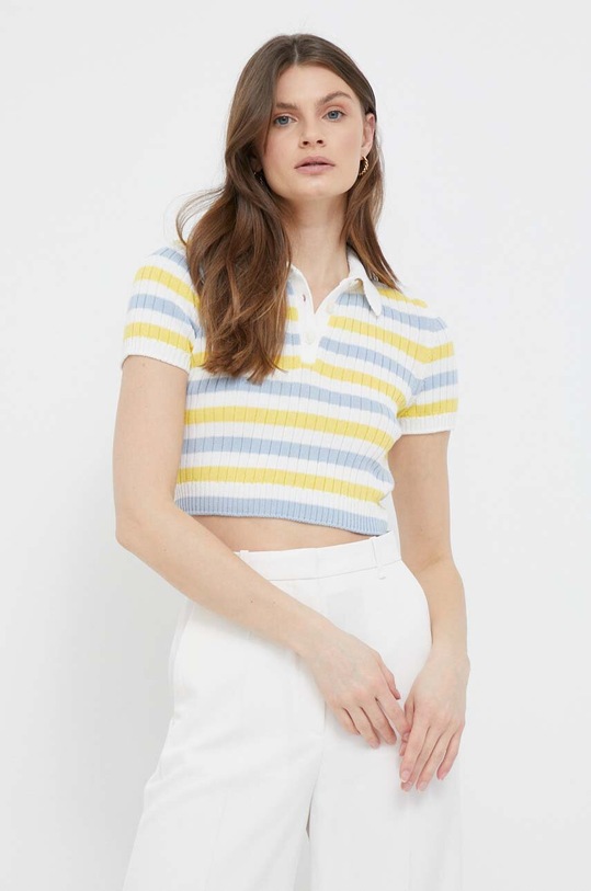 United Colors of Benetton pulover de bumbac alb 1298E300H.3L3