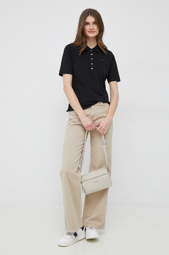 Поло Tommy Hilfiger WW0WW37820.PPYX чорний SS24