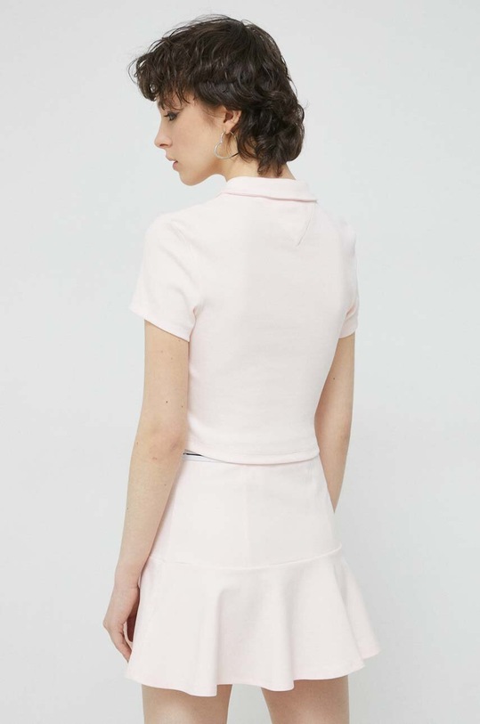 Îmbrăcăminte Tommy Jeans tricou polo DW0DW15323.PPYX roz