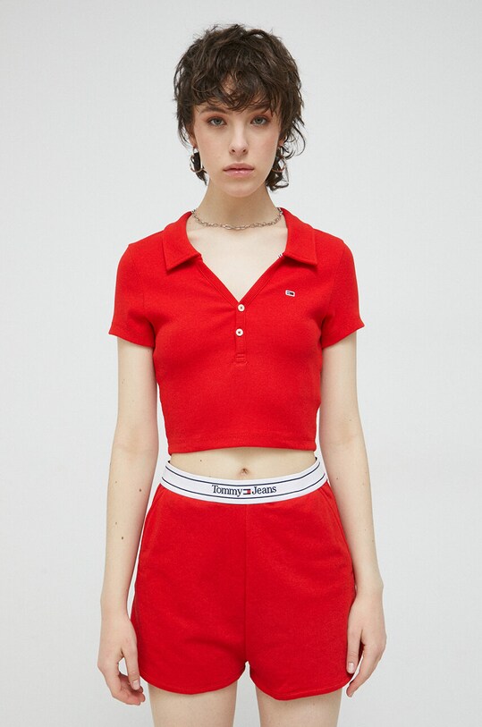 Πόλο Tommy Jeans κόκκινο DW0DW15322.PPYX