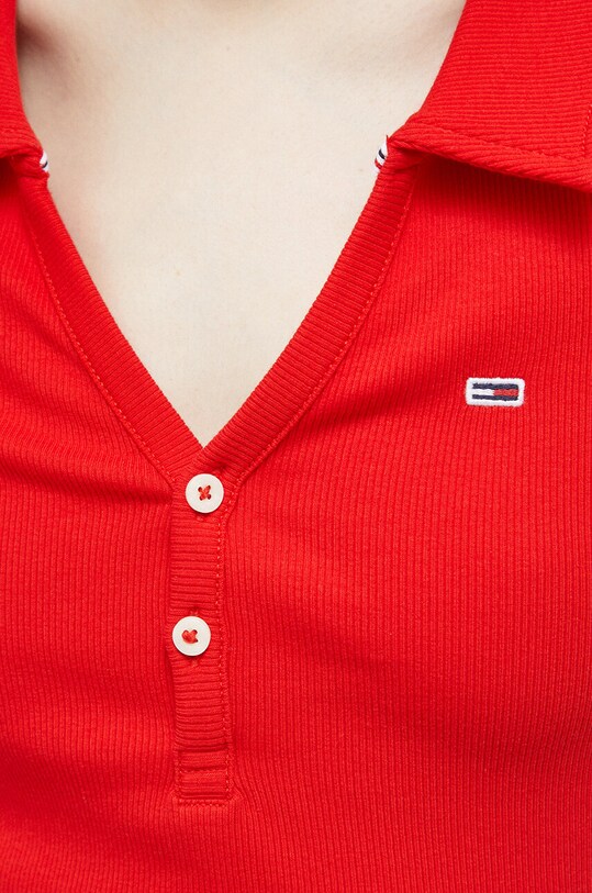 Tommy Jeans tricou polo DW0DW15322.PPYX rosu