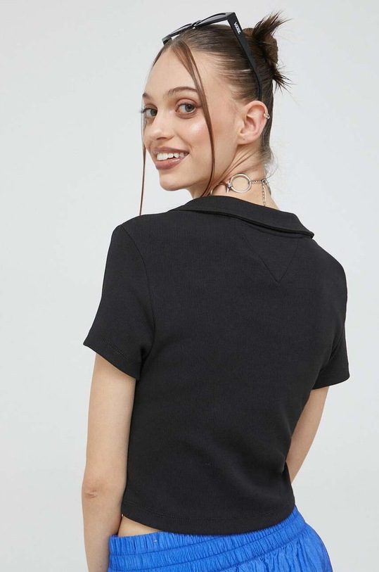 Ρούχα Πόλο Tommy Jeans DW0DW15322.PPYX μαύρο