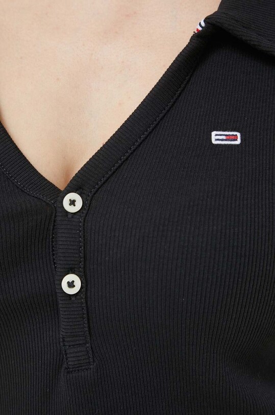Tommy Jeans tricou polo DW0DW15322.PPYX negru