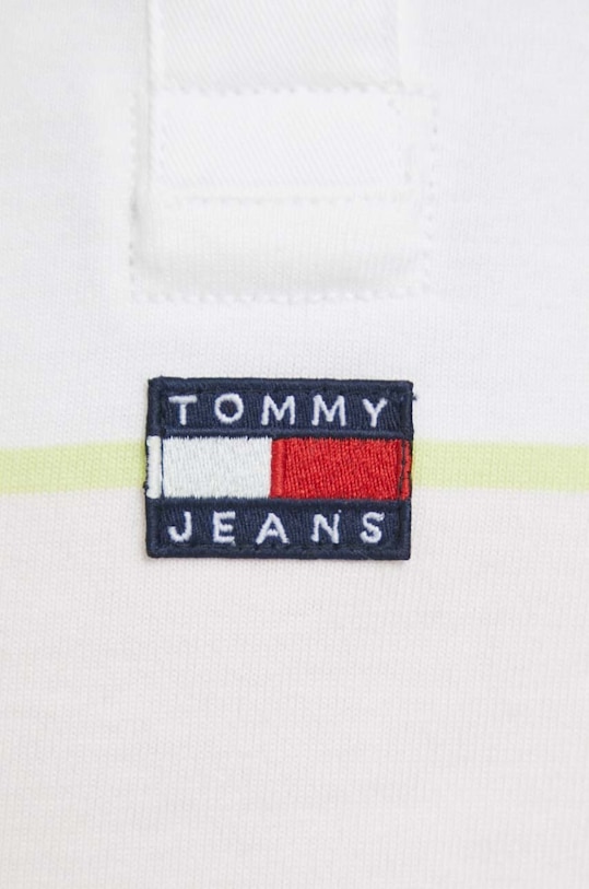 Βαμβακερή μπλούζα με μακριά μανίκια Tommy Jeans DW0DW15328.PPYX ροζ