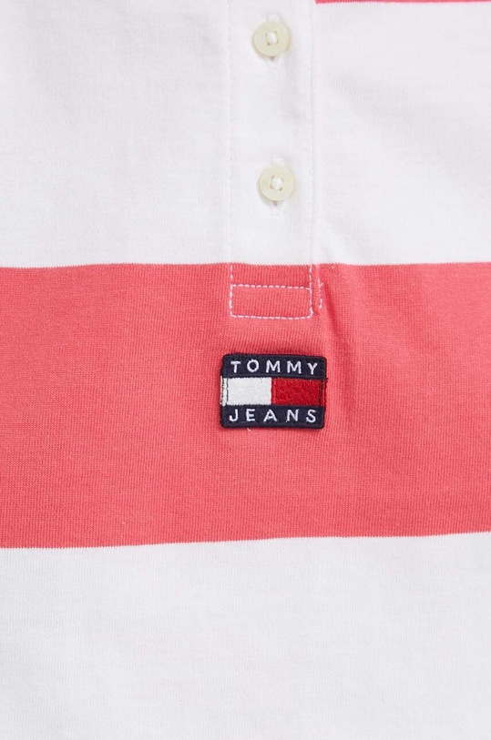 Pamučni top Tommy Jeans DW0DW15325.PPYX roza