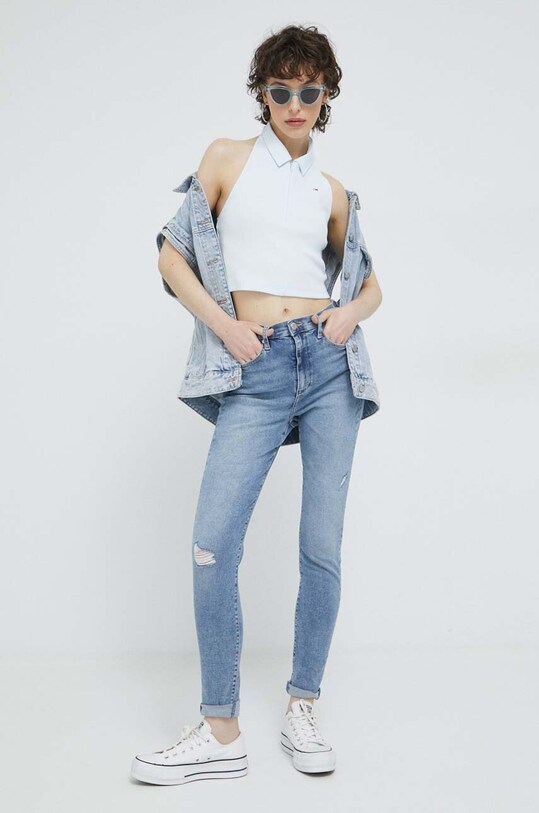 Top Tommy Jeans DW0DW15329.PPYX plava SS23