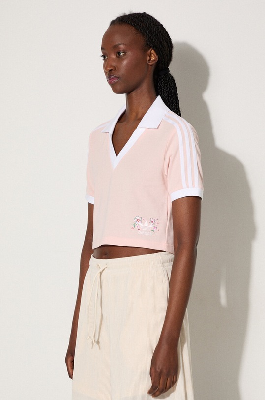 Odzież adidas polo Crop IP3757 różowy