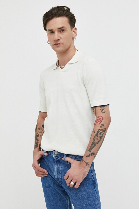 Only & Sons polo beżowy 22024065.AntiqueWhi