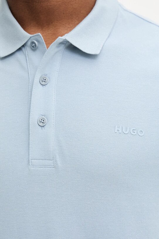Bavlnené polo tričko HUGO 50466182 modrá
