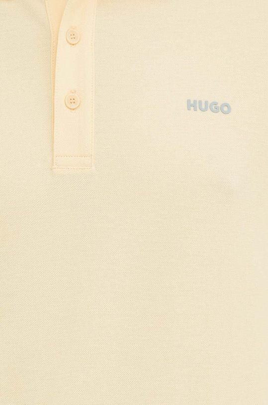 Bavlnené polo tričko HUGO 50466182 žltá