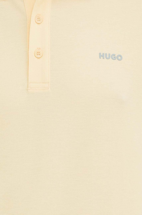 Bavlnené polo tričko HUGO 50466182 žltá