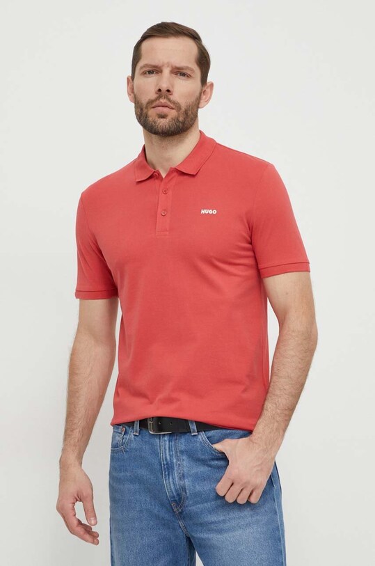 Îmbrăcăminte HUGO polo de bumbac 50466182 rosu