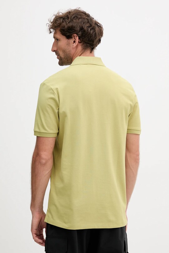 Bavlnené polo tričko HUGO 50466182 zelená SS25