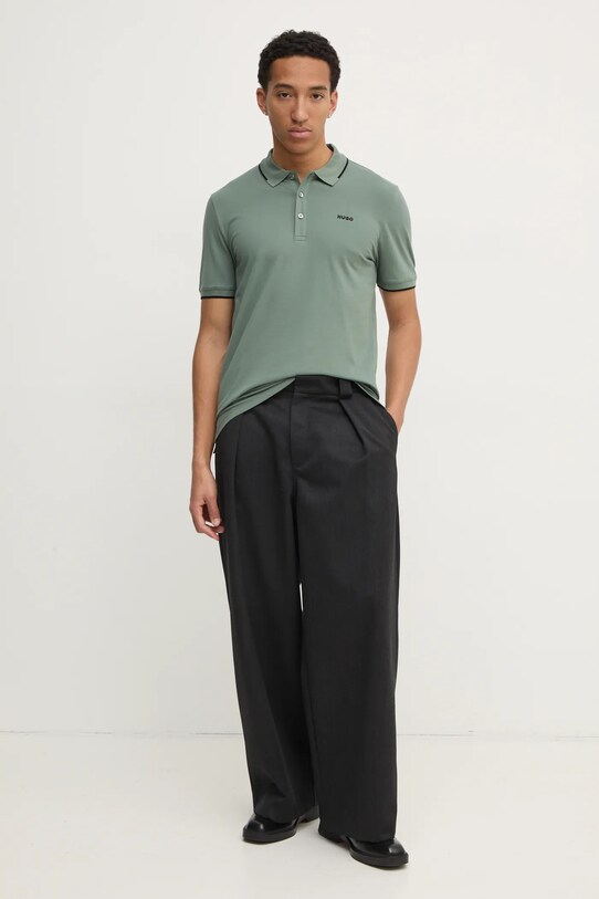 HUGO polo 50467344 zielony AW25