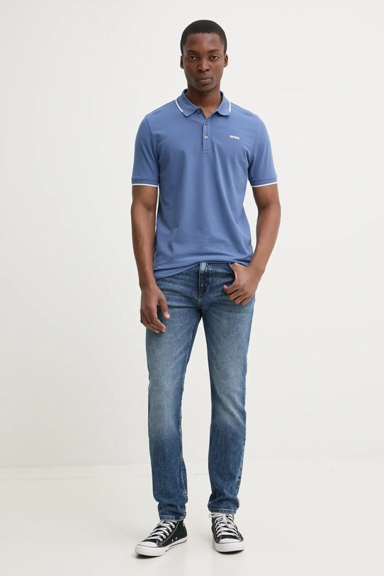 HUGO polo 50467344 niebieski SS25