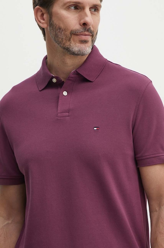 Tommy Hilfiger polo fioletowy MW0MW17770.PPYX