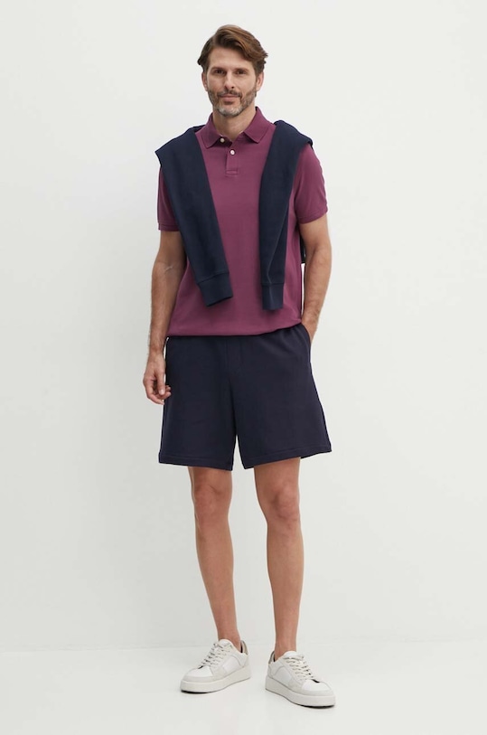 Tommy Hilfiger polo MW0MW17770.PPYX fioletowy AW24