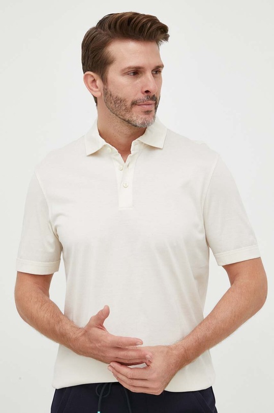 BOSS polo semplice beige 50491137