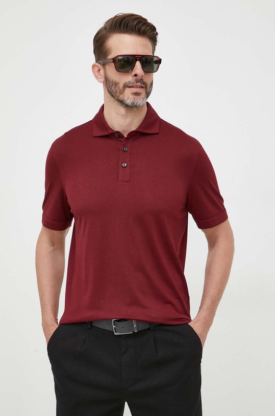 BOSS polo regular bordowy 50491137