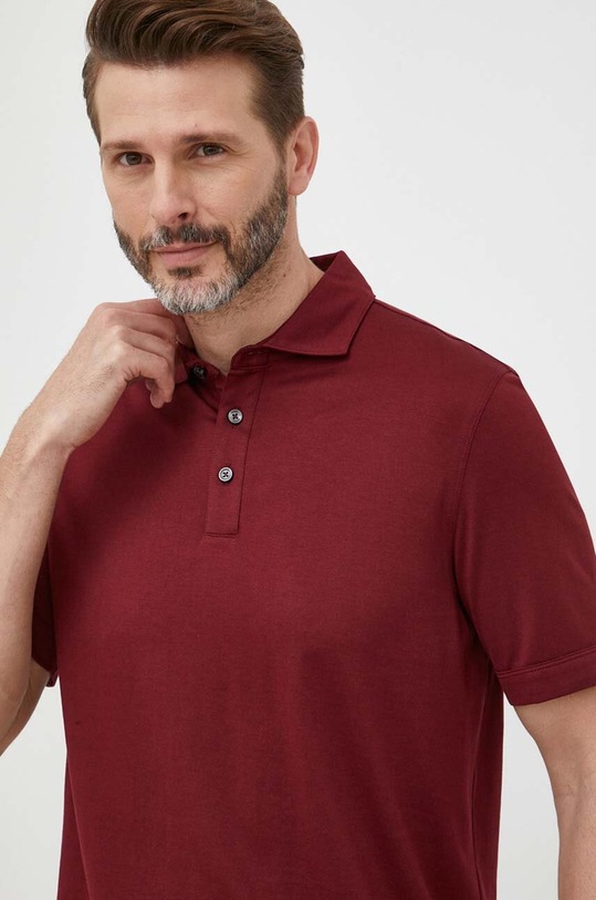 BOSS polo bordowy 50491137