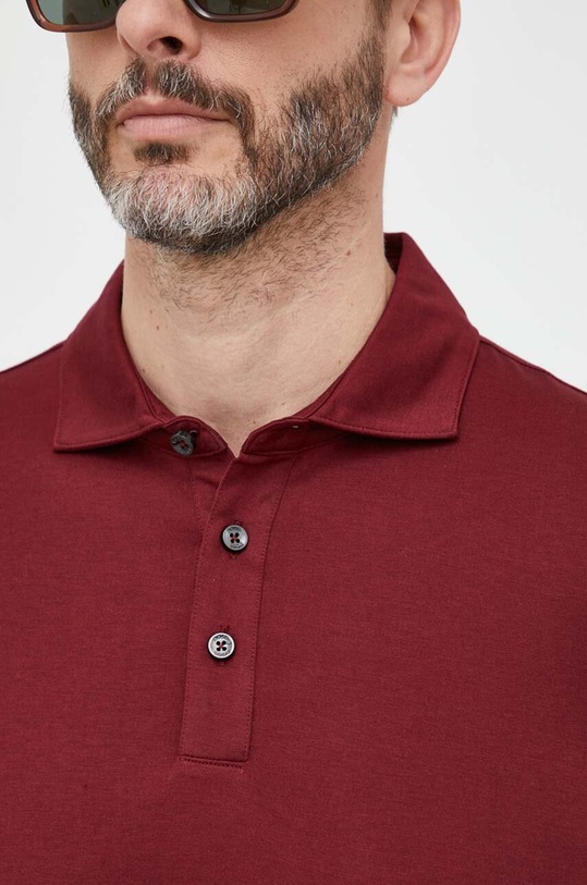 BOSS polo 50491137 bordowy