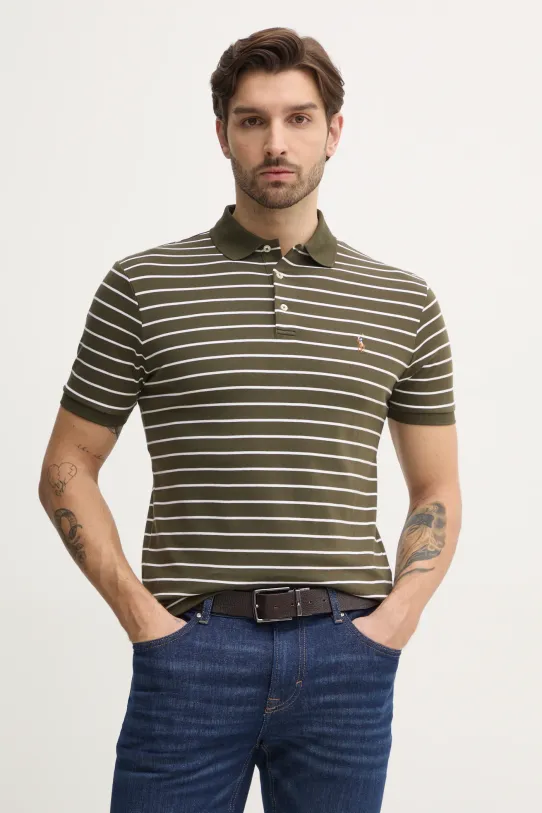 Polo Ralph Lauren polo bawełniane zielony 710870545