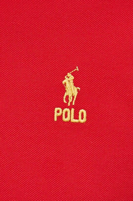 Βαμβακερό μπλουζάκι πόλο Polo Ralph Lauren 710913593 κόκκινο