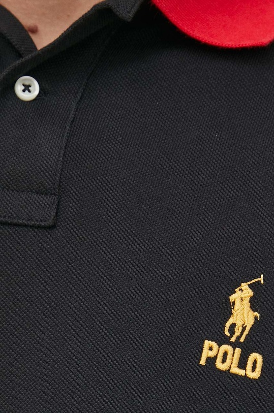Bombažen polo Polo Ralph Lauren 710913593 črna