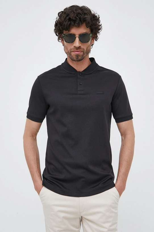 Calvin Klein polo bawełniane bawełna czarny K10K111201.PPYX