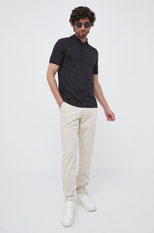 Calvin Klein polo bawełniane K10K111201.PPYX czarny SS23
