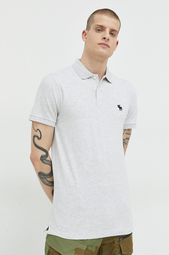 Polo majica Abercrombie & Fitch 3-pack natpis siva KI124.3067.120